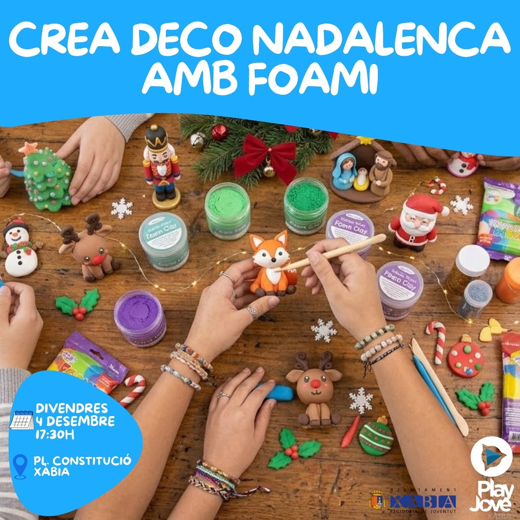 December at PlayJove: make Christmas decorations with foam sheets